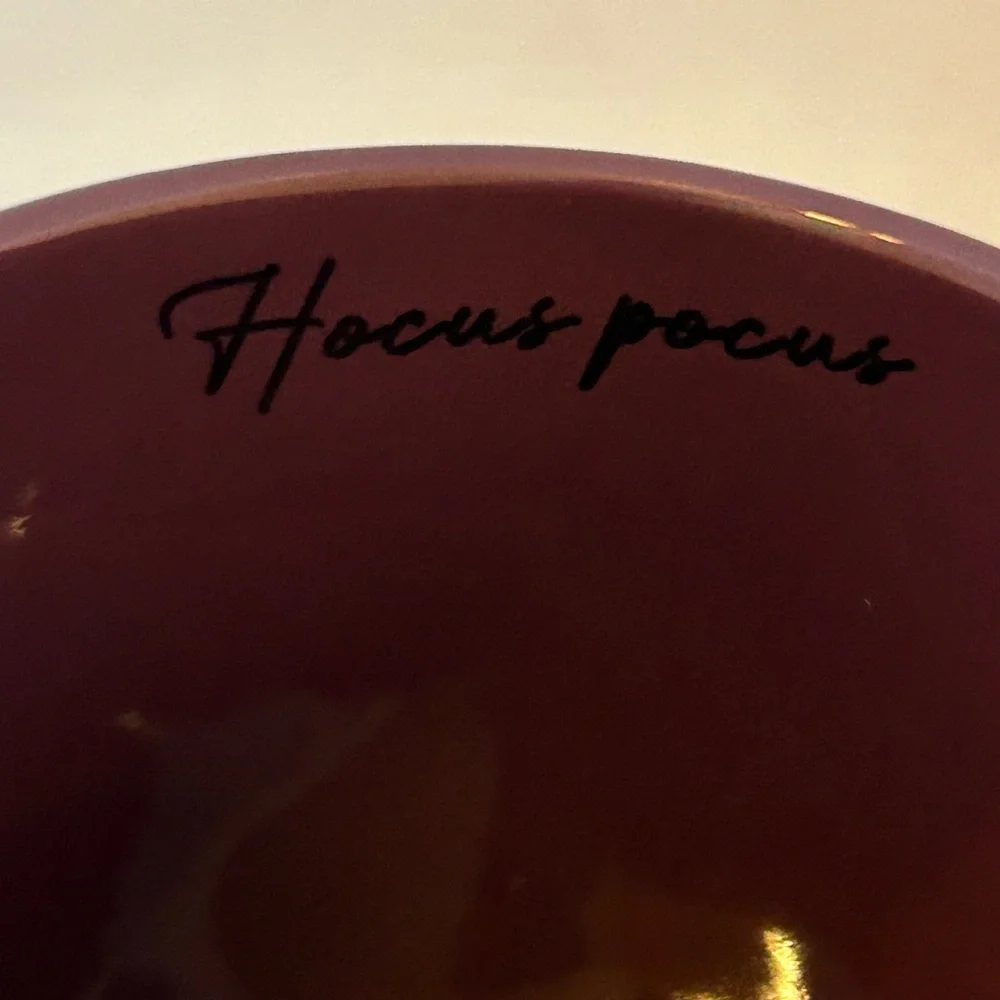 Global Design HOCUS POCUS Witch Hats Lg Ceramic Coffee‎ Mug Tea Cup Purple Black